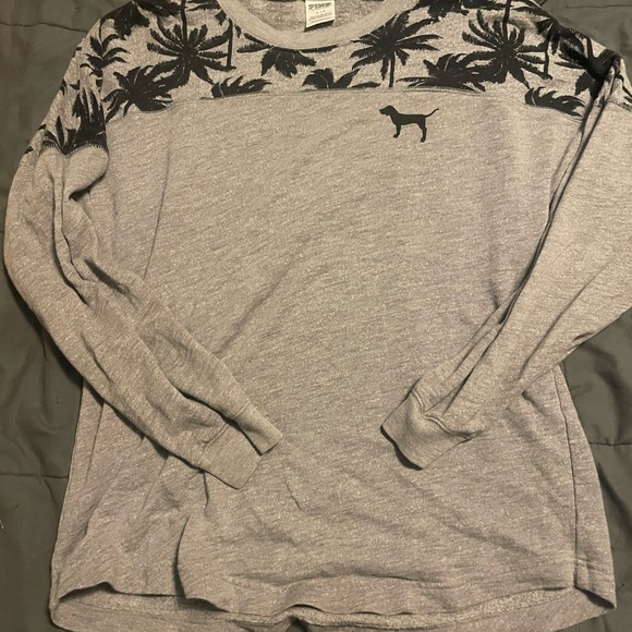Victoria's Secret Pink Heathered Gray Sweatshirt - Picture 1 of 7